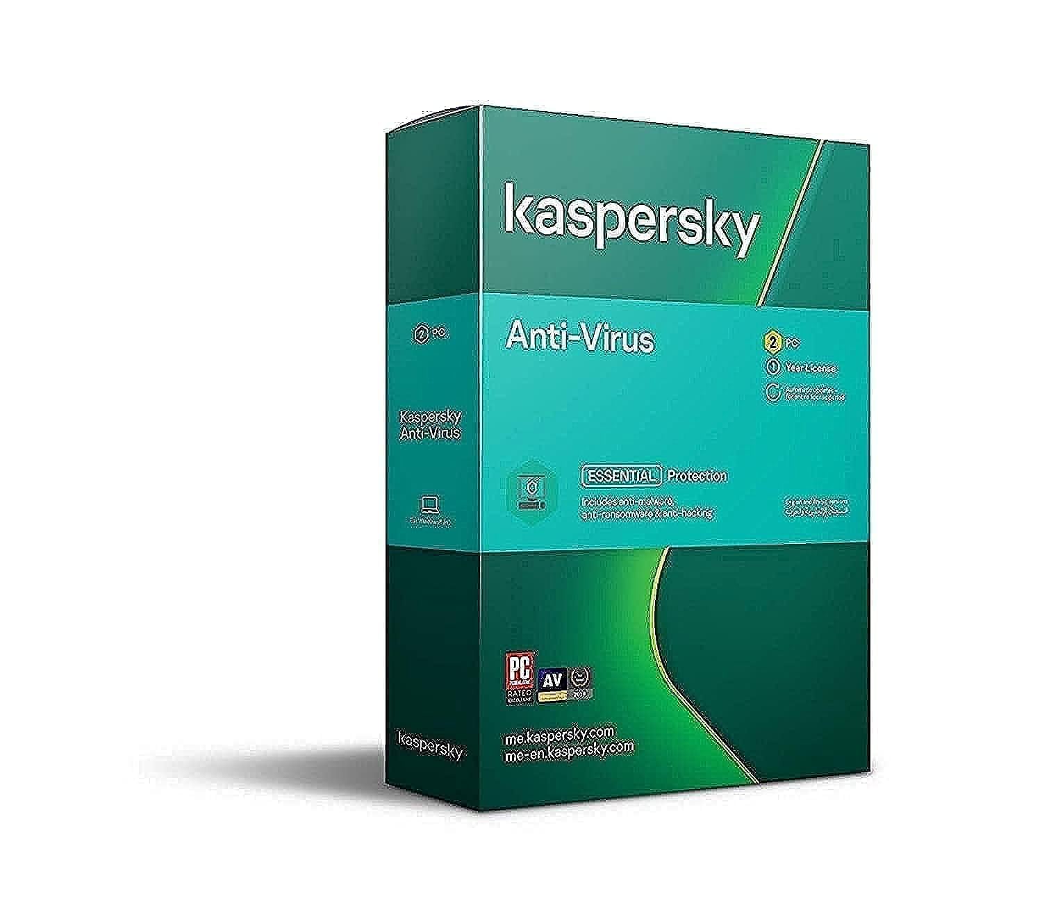 Kaspersky ANTI-VIRUS 2020 - 2 USERS - AUTHENTIC MIDDLE EAST VERSION - 1 YEAR