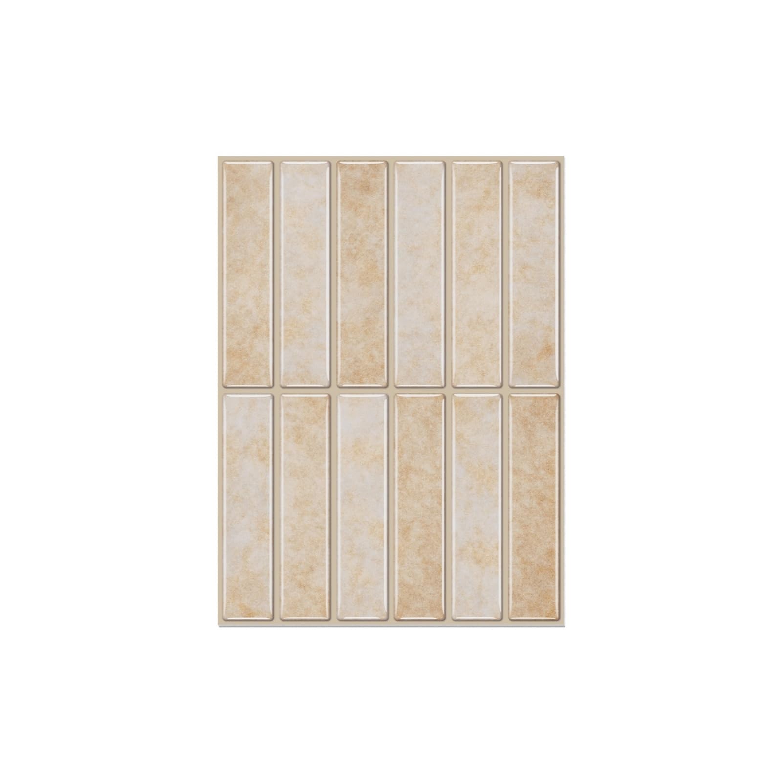 Piastrelle adesive Color Crema, autoadesive, in Vinile Impermeabile, Facili da Applicare e Rimuovere, Ideali per Decorare cucine e bagni. Adesivi per Piastrelle Resistenti all'olio