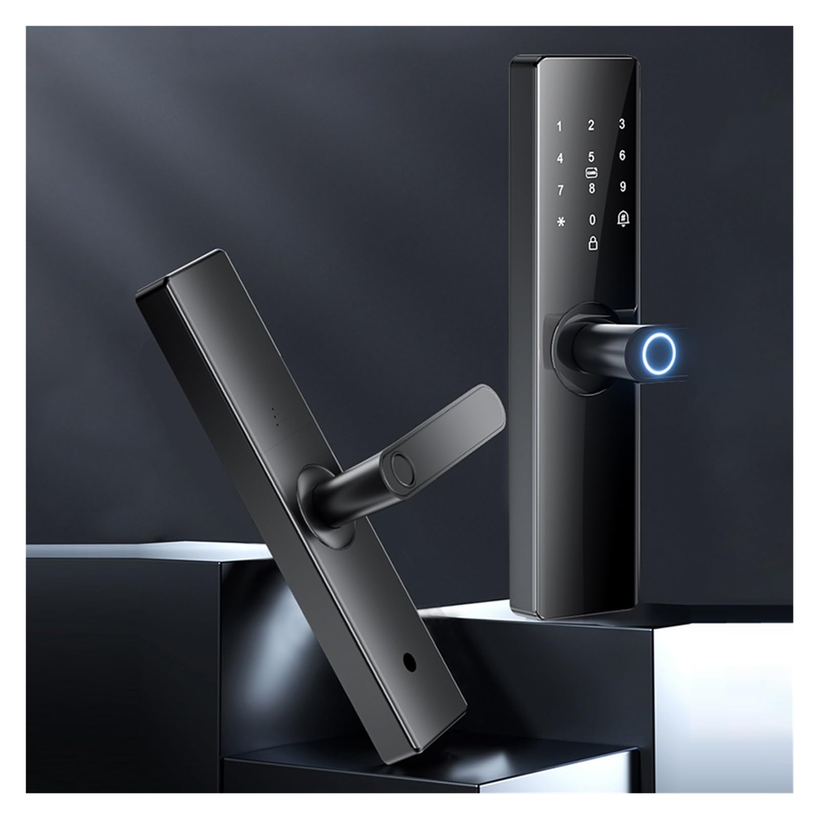 Keyless Entry Door Lock Fingerprint/IC Card Password Key Unlock Digital Electronic Electric Knob