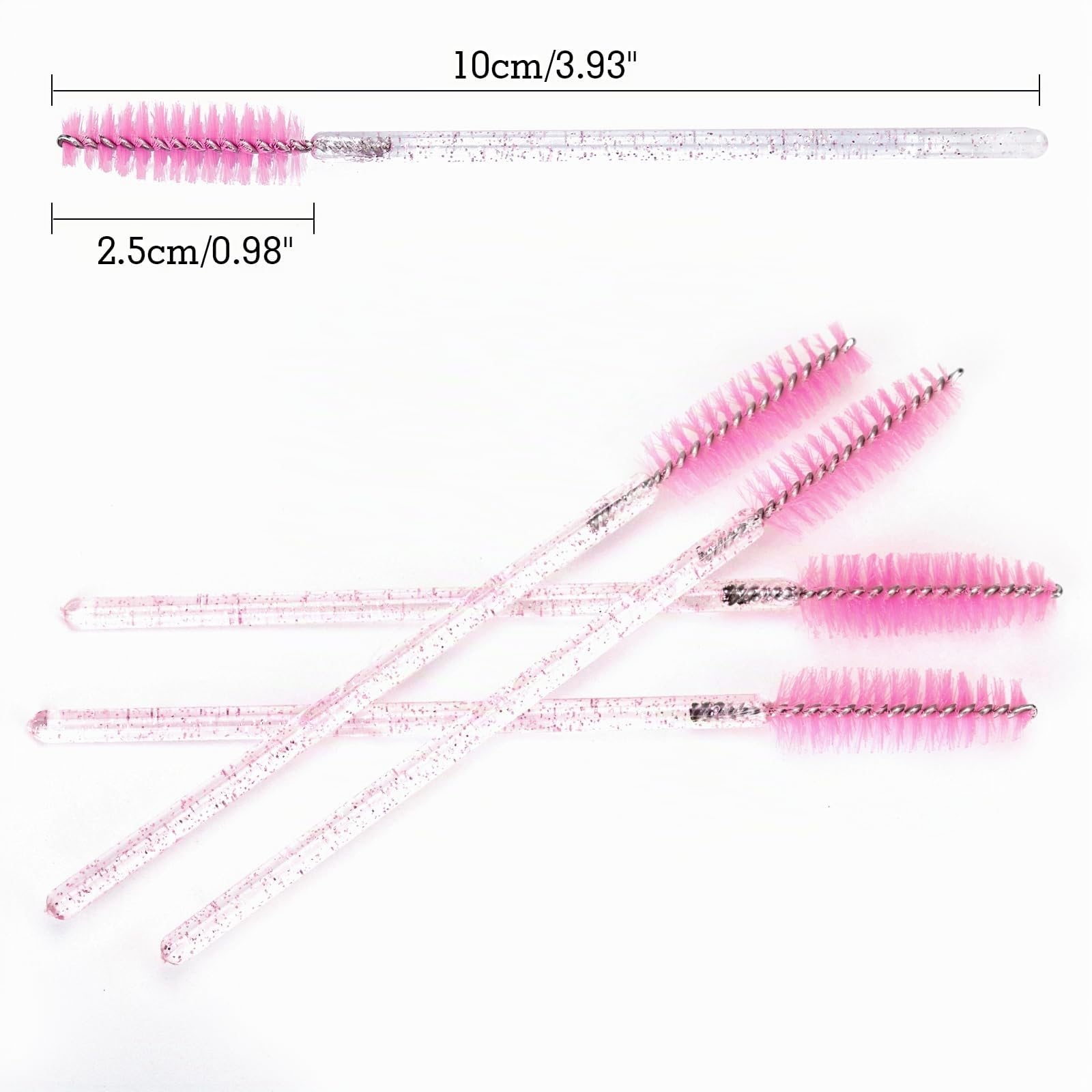 Cepillos de Pestañas Desechables Rosa 100PCS G2PLUS para Extensiones y Maquillaje de Ojos