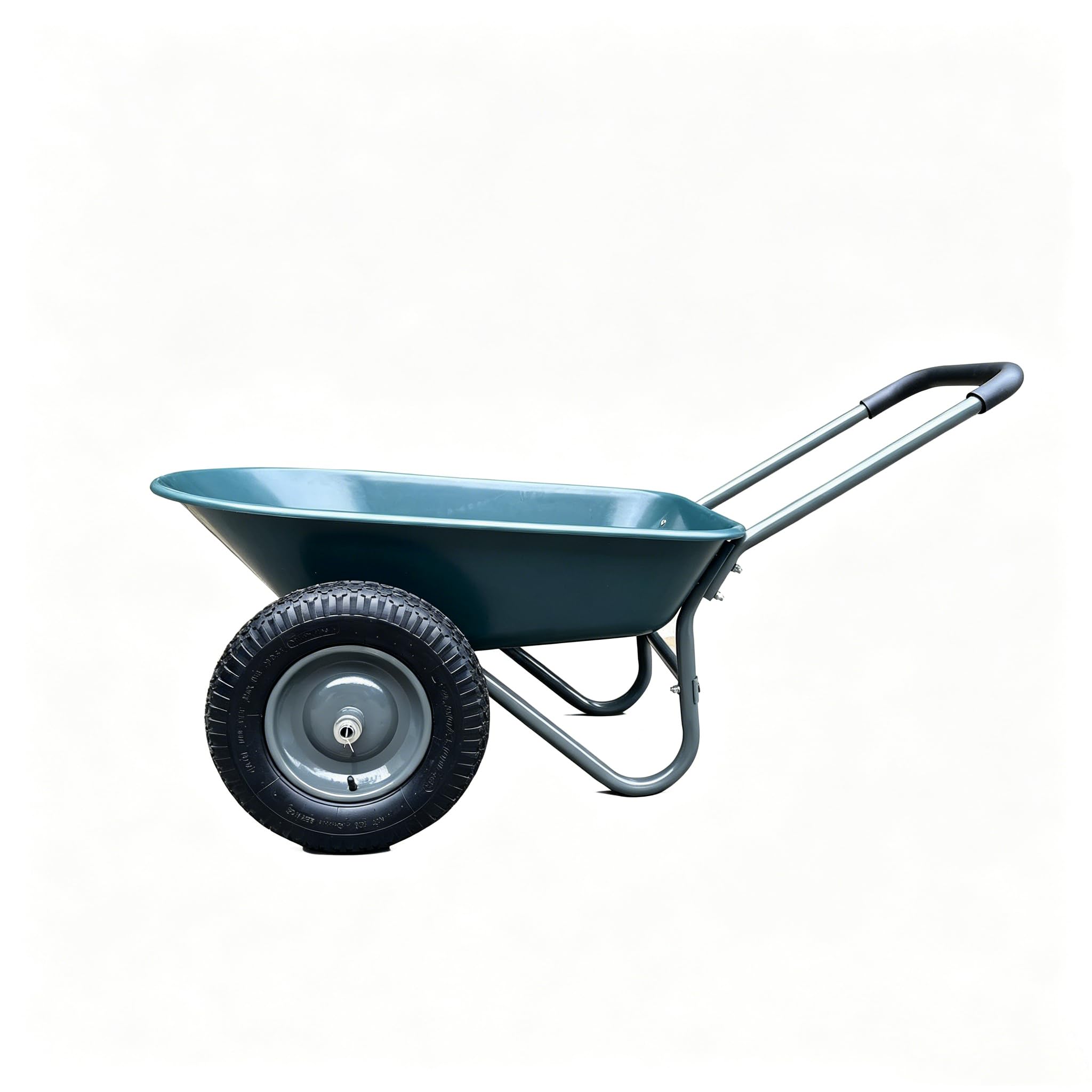 Brouettes De Jardin – 2 Roues Pneumatiques – Capacité De Charge 270 kg – Grande Brouette De Transport – Multifonctionnel pour La Maison Et Le Jardin-Vert armée