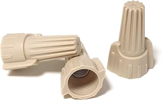 Dekeliy Happy Emily 500pcs Tan Winged Wire Connectors - Heavy Duty Twist-On Wire Nuts for Secure Electrical Wiring