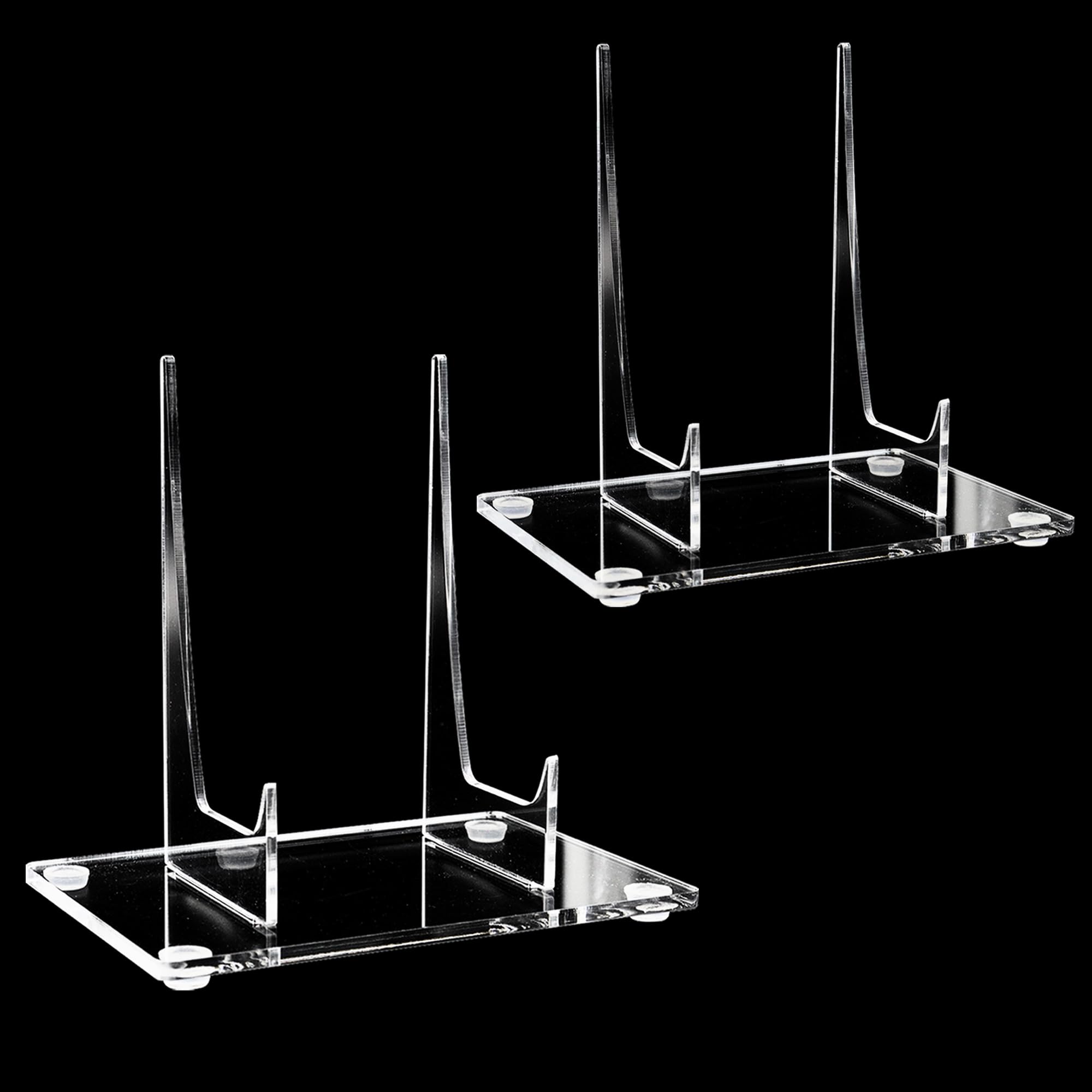 2 Pcs Acrylic Easel, Clear Plate Display Stand for Picture, Books, Photo