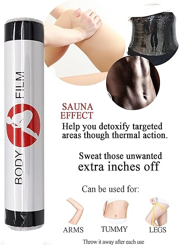 Miniatura 3 de 6 rollos de 200 pies de plástico osmótico para adelgazar el cuerpo, envoltura para entrenamiento y mejorar el sudor, envoltura de estómago para