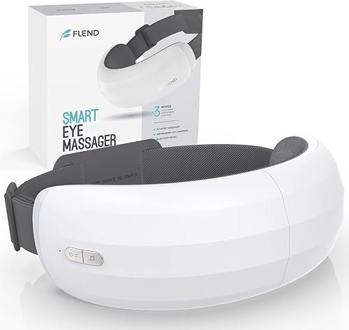 Masajeador de ojos con calor, masajeador inteligente de ojos con música, masajeador de ojos para migrañas, masajeador de ojos calentado para aliviar