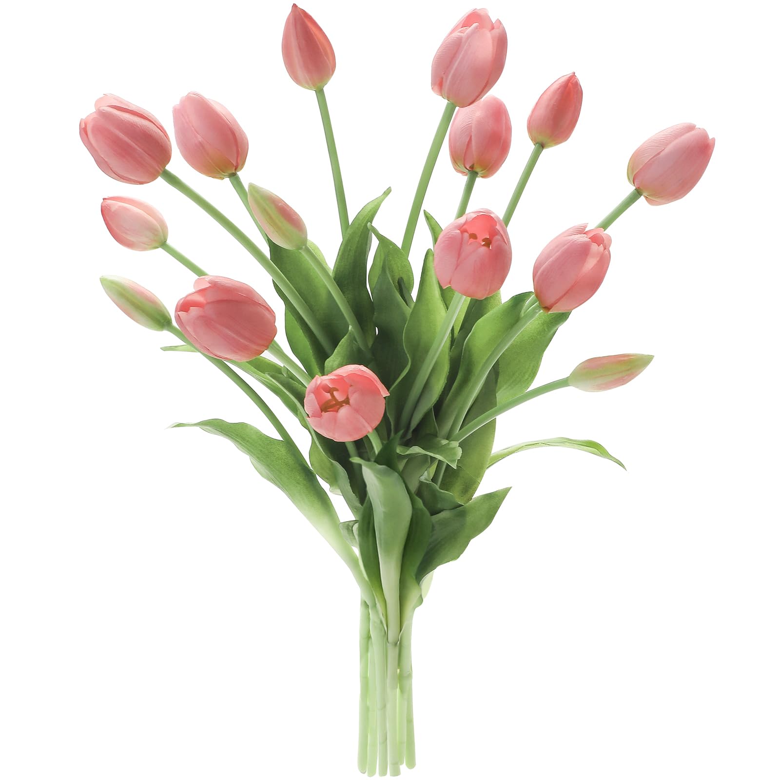 Tulipes artificielles en latex Floroom : bouquet de 15 fleurs au toucher réel pour vase de maison