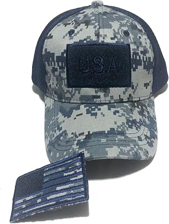 Camouflage Camo Mens Unisex Mesh Trucker Special Tactical Operator Forces USA Flag Patch Military Cap Strap Back Dad Hat