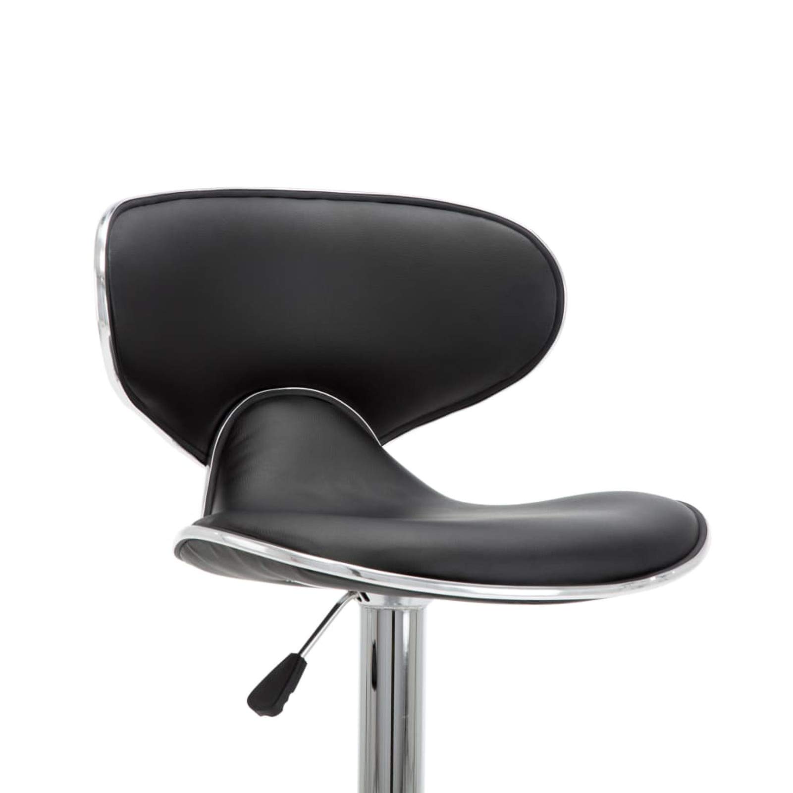 Homgoday Taburetes de bar, 2 unidades, color negro, de piel sintética, silla de oficina, silla de descanso, silla de bar, silla de escritorio, para dormitorio o salón