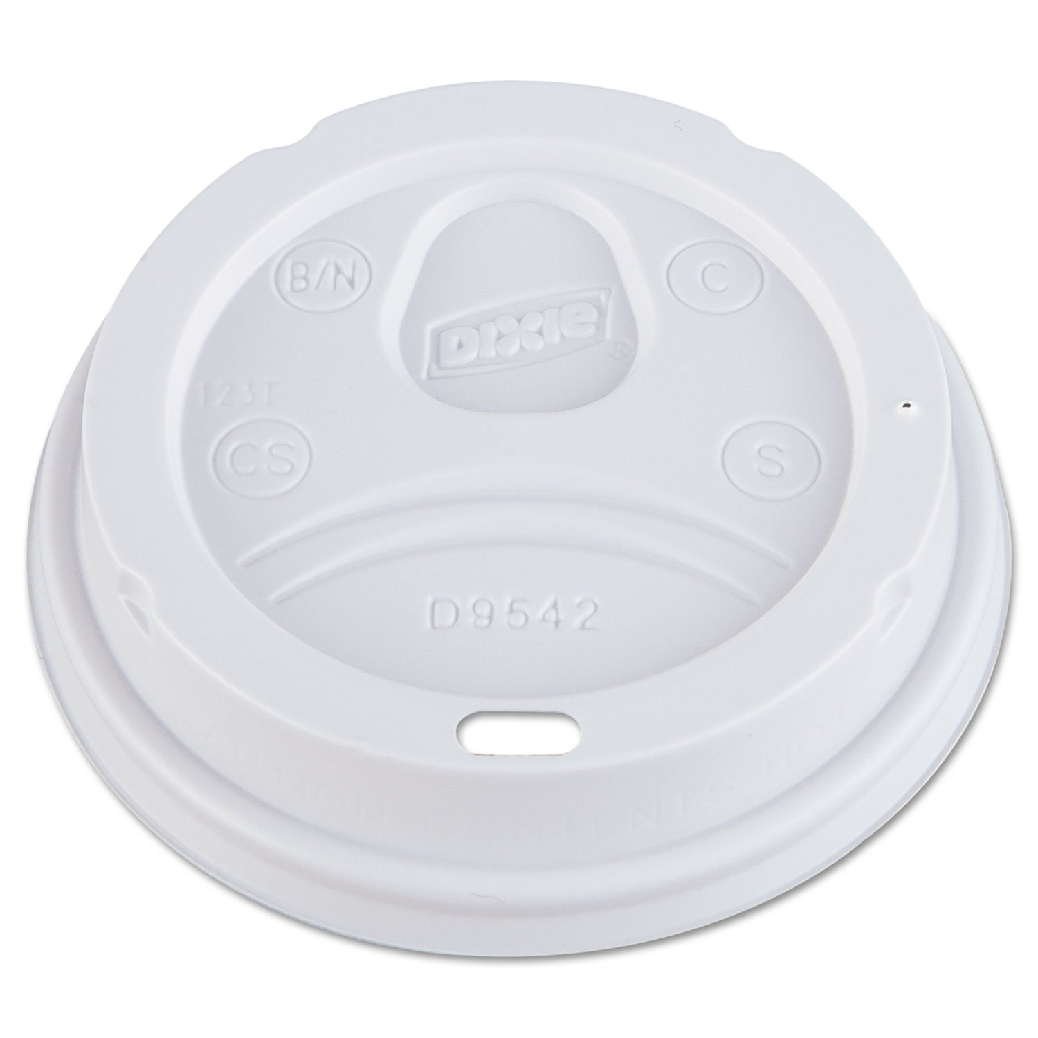 SOLO Cup White Traveler Drink-Thru Lid. Fits 10 Ounce Squat and 12, 16, 20 and 24 Ounce Solo Brand Hot Beverage Cups. 100 Pack