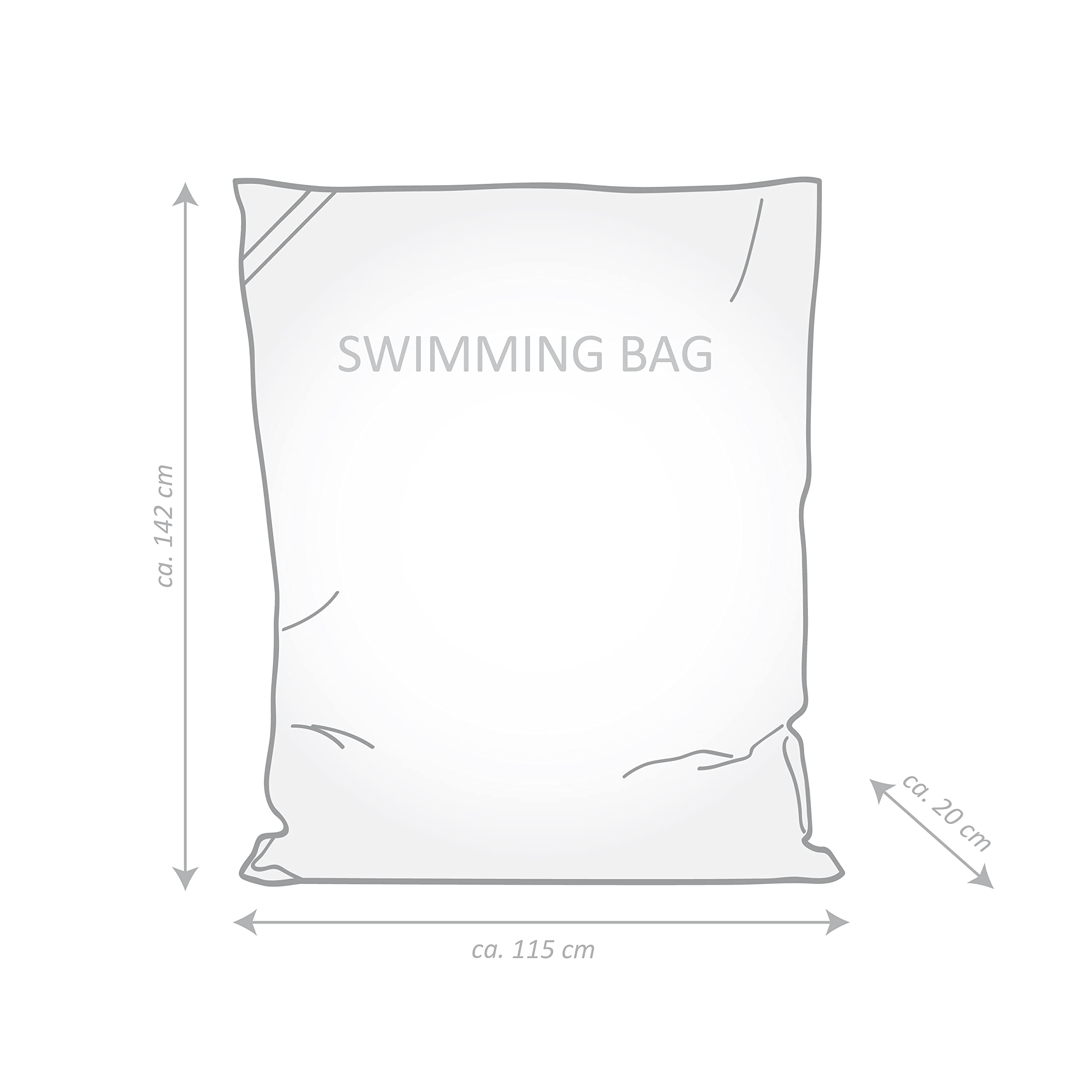 SITTING POINT only by MAGMA Swimming Bag Junior/Schwimmender Sitzsack 340L anthrazit