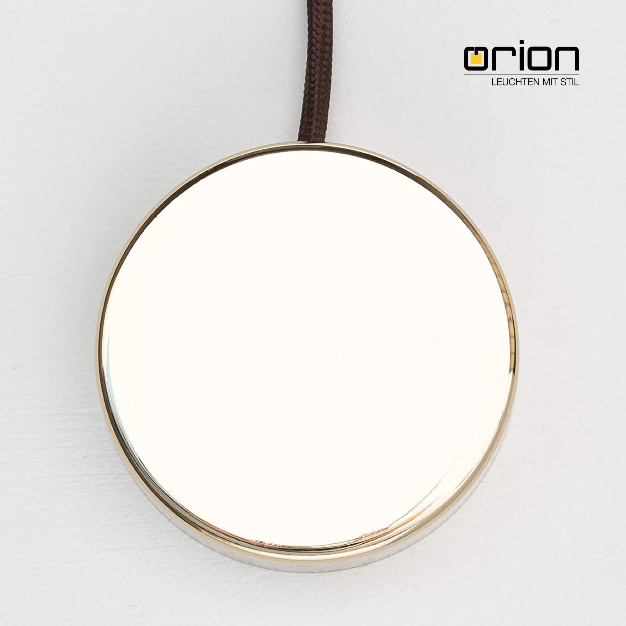 ORION LIGHTSTYLE Junction box canopy, ceiling box, rosette, junction box, shiny cover brass gold - Image 3