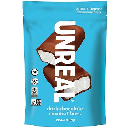 Barras de coco de chocolate amargo UNREAL
