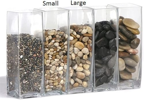 Miniatura 4 de 2libras de piedras grandes de roca de río decorativas, piedras de color mezcladas, pulidas y naturales, uso en cristalería como jarrones, acuarios y