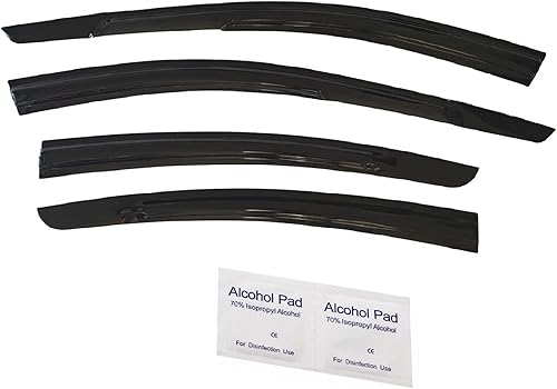 Miniatura 5 de Protectores de lluvia con cinta adhesiva para Hyundai Elantra 2017-2020 Viseras deflectoras de ventana lateral SE SEL Value ECO Limited Sport