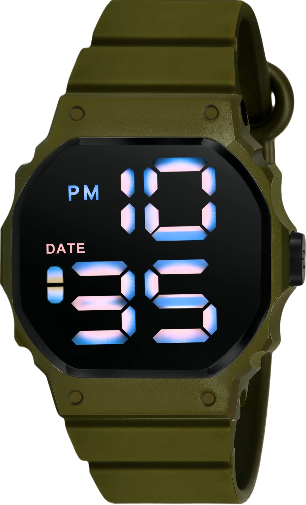 La Classe Watches Oval Shape Digital Led Multi-Functional Digital Sports Unisex Watch for Boys & Girls (Army Green) (B0B6CPJMRT) Amazon Price History, Amazon Price Tracker