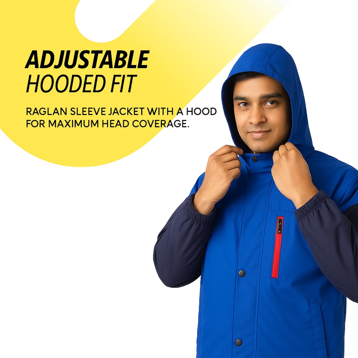SINGHAL Men Waterproof Large Raincoat Set with Pants | Full Sleeves Jacket | Double Layered, Hooded | Lightweight & Breathable | Perfect for Monsoon | Size (L) 3