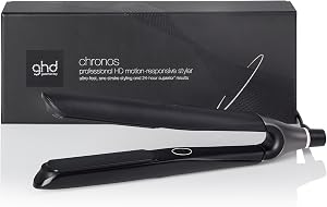 ghd Chronos Styler ― 1" Hair Straightener, 3X Faster HD Motion-Responsive Styler for One Stroke High-Definition Results that Last 24hrs, 85% More Shine, 2X Less Frizz, No Heat Damage ― Black