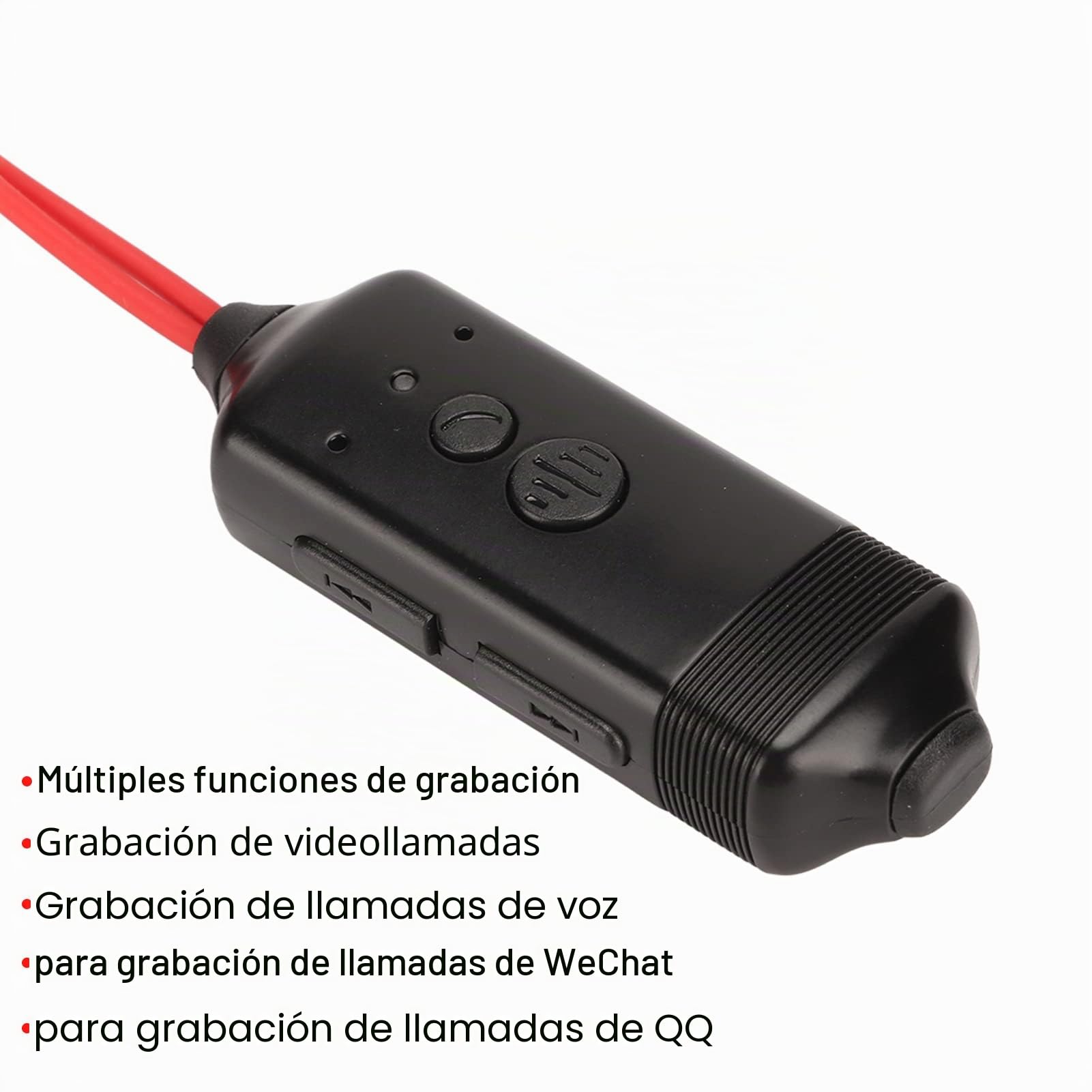 Grabadora de Llamadas Telefónicas Auricular, Bluetooth 5.0 Auricular de Teléfono Grabación de Voz Llamada de Teléfono Móvil, Indicaciones de Voz, Pantalla de Alimentación,