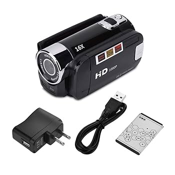 未開封品ポータブルHDデジタルビデオカメラ16倍ズーム/USB充電,電池駆動両用 Amazon | Kenuo ビデオカメラ 1080P デジタル HDMI出力 16倍