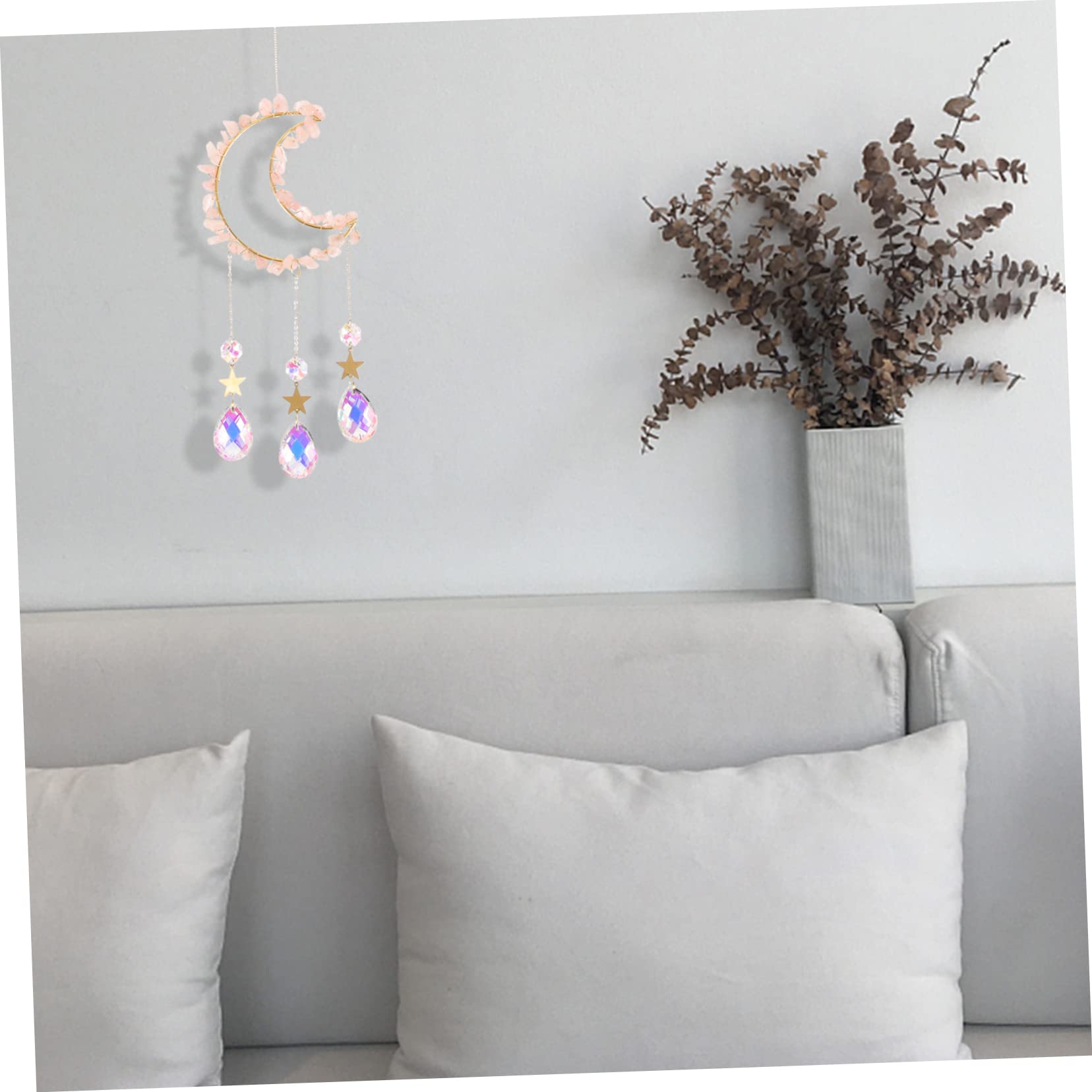 Mipcase 3pezzi Pendente Decorativo Appeso Acchiappasole Forma e Stelle Per Decorazione Casa e Regali Natale
