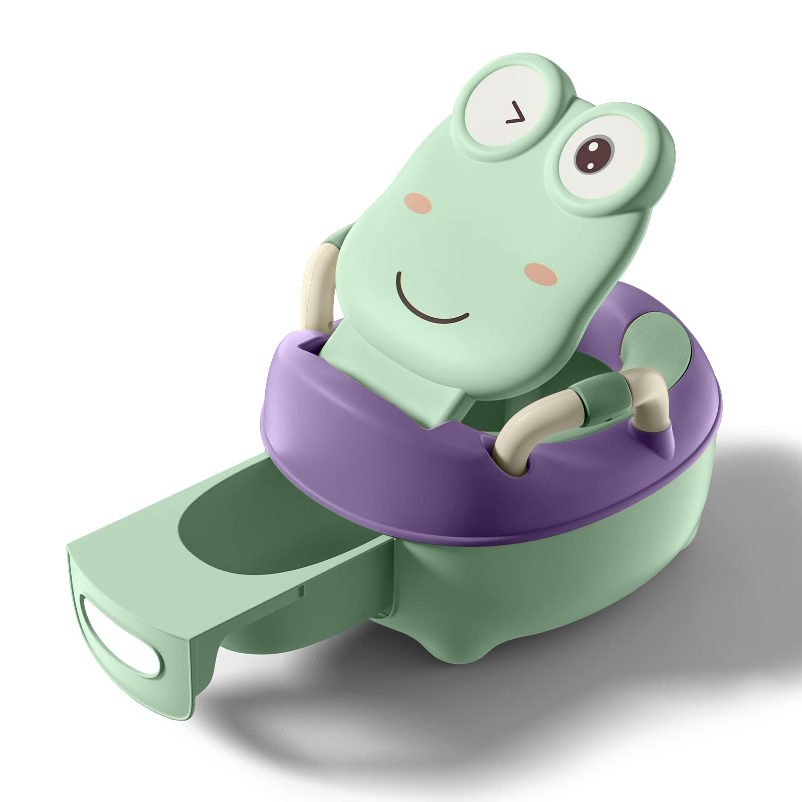 LARS360 Vasino per bambini, WC per bambini, con manici, per bambini (tipo normale, verde)