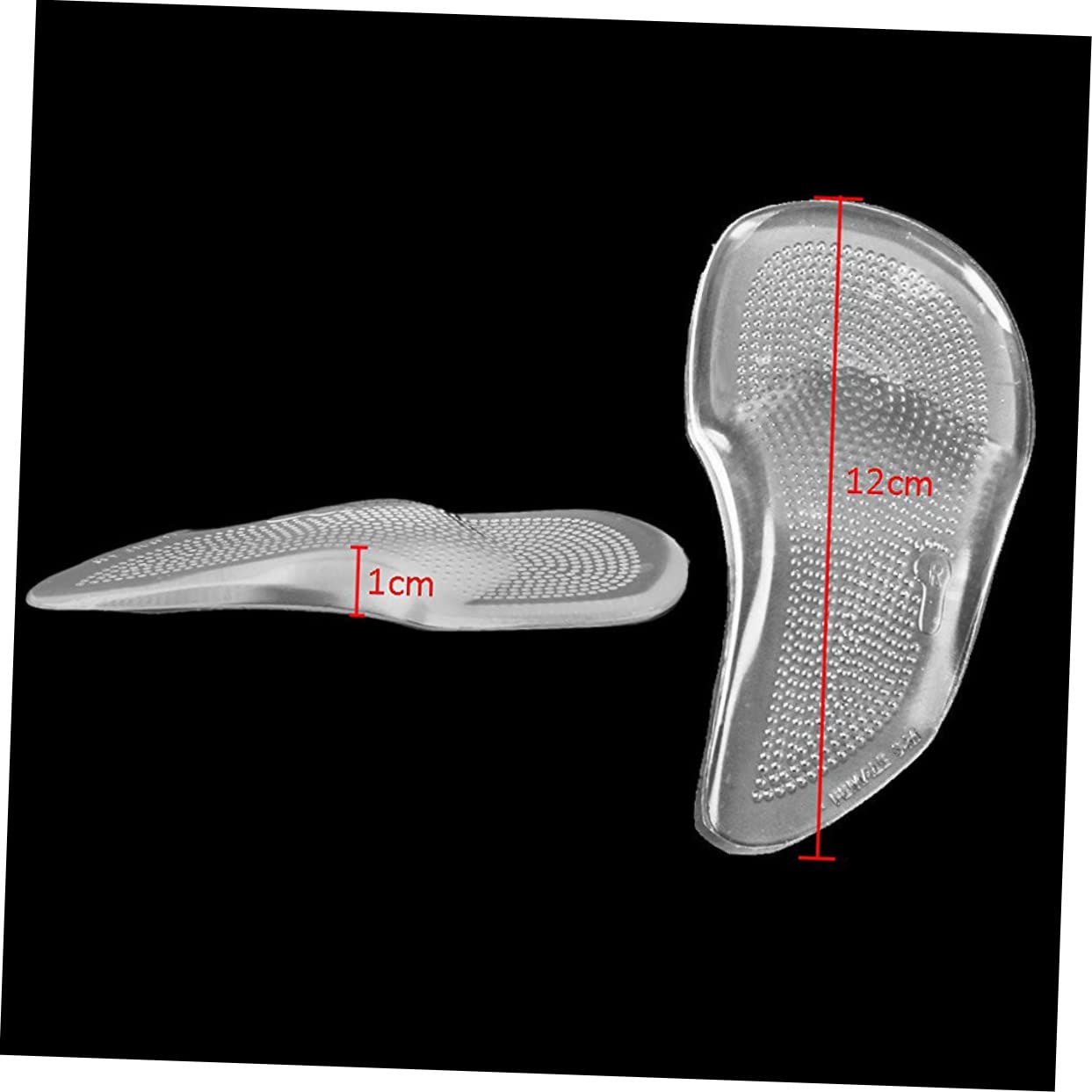 Ipetboom 2 Pairs Arch Support Pads for Shoes Silicone Gel Inserts Large Size Foot Reusable