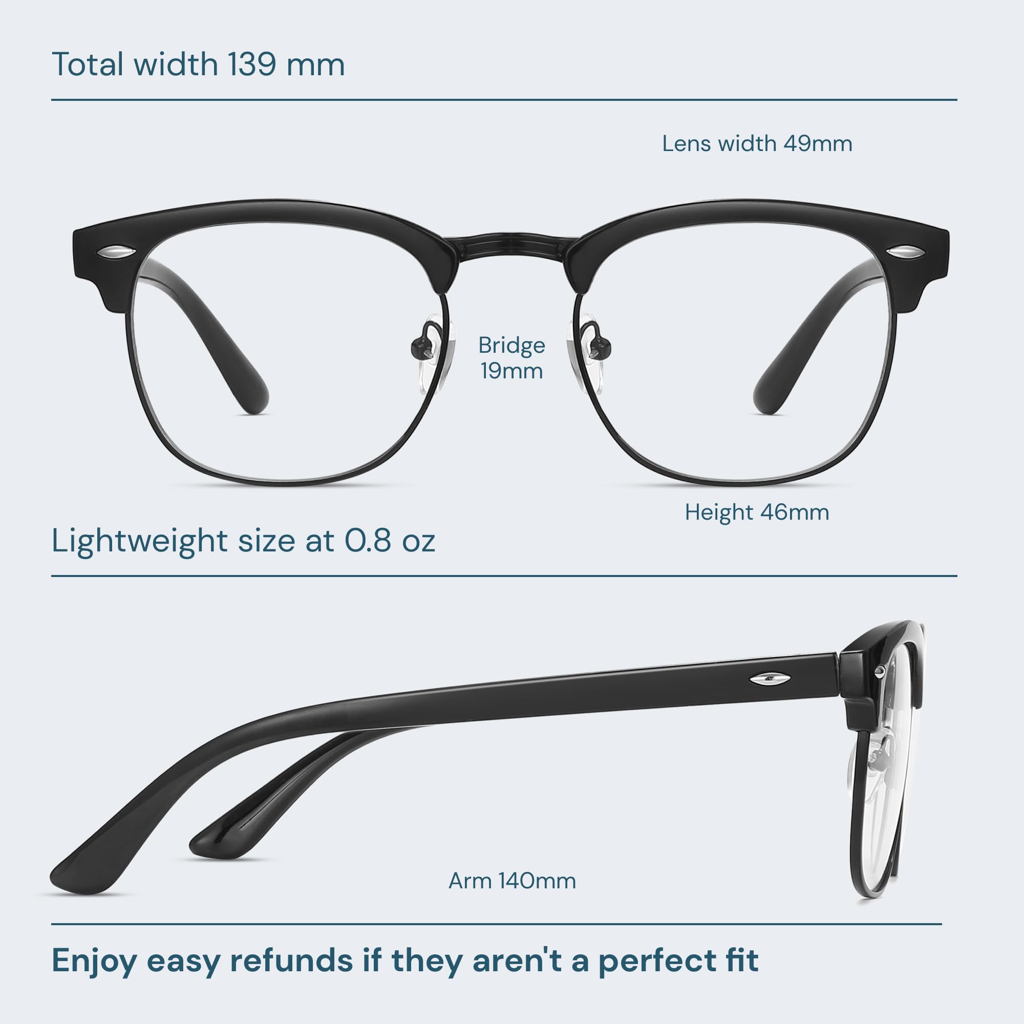 racico Computer Blue Light Blocking Glasses 3 Pack Blue Light Glasses Men Women, Anti Blu-Ray Clear Gaming Glasses Lenses