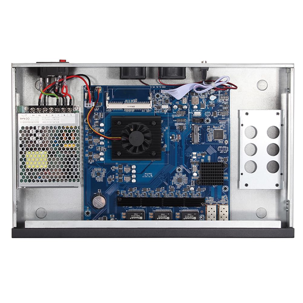 Firewall, VPN, 1U 19 inch Rackmount, Mikrotik, PFSense, OPNsense, Network Appliance, 3855U / 3865U / 3965U, RS10, 6 x LAN, 2 x Optical SFP, 2 x USB, COM, VGA, Fan,4G RAM/64G SSD