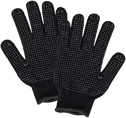 Kit 12 Pares de Luvas de Malha Pigmentada Preta – Proteção, Conforto e Segurança para Trabalho e Uso Geral