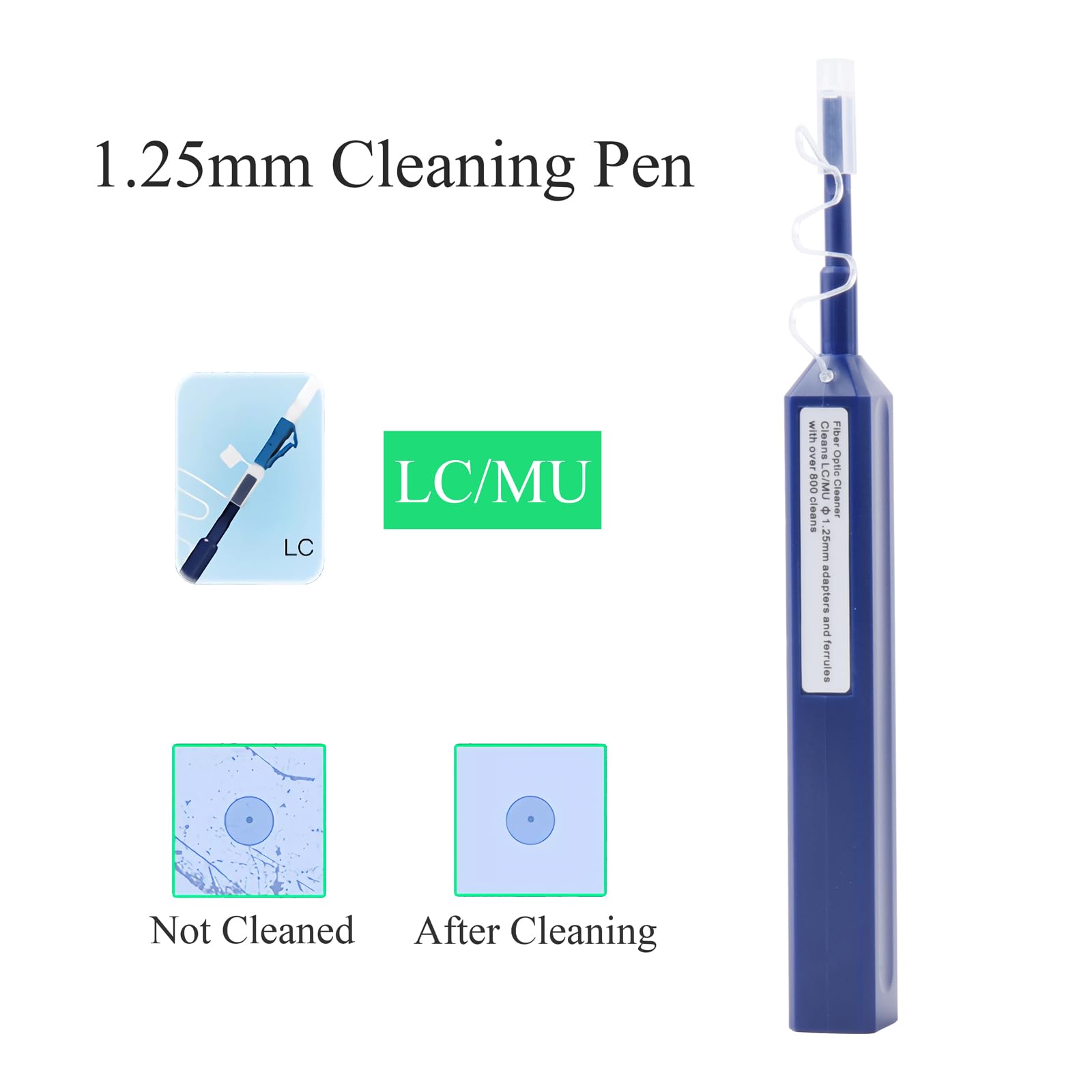 Glasfaser Werkzeug mit Visual Fault Locator 30KM 30mW, Glasfaser Adapter FC-Stecker auf LC-Buchse-Adapter APC/SC UPC/ST FC SC LC,Glasfaser-Reiniger und Patchkabel VFL-Tester Kit