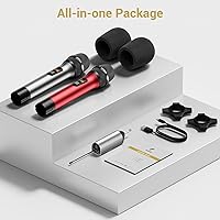 Vista 8 de TONOR Micrófonos Inalámbricos, Micrófono Inalámbrico con Receptor Recargable, Alcance de 200 pies UHF Micrófono Dinámico de Mano Inalámbrico