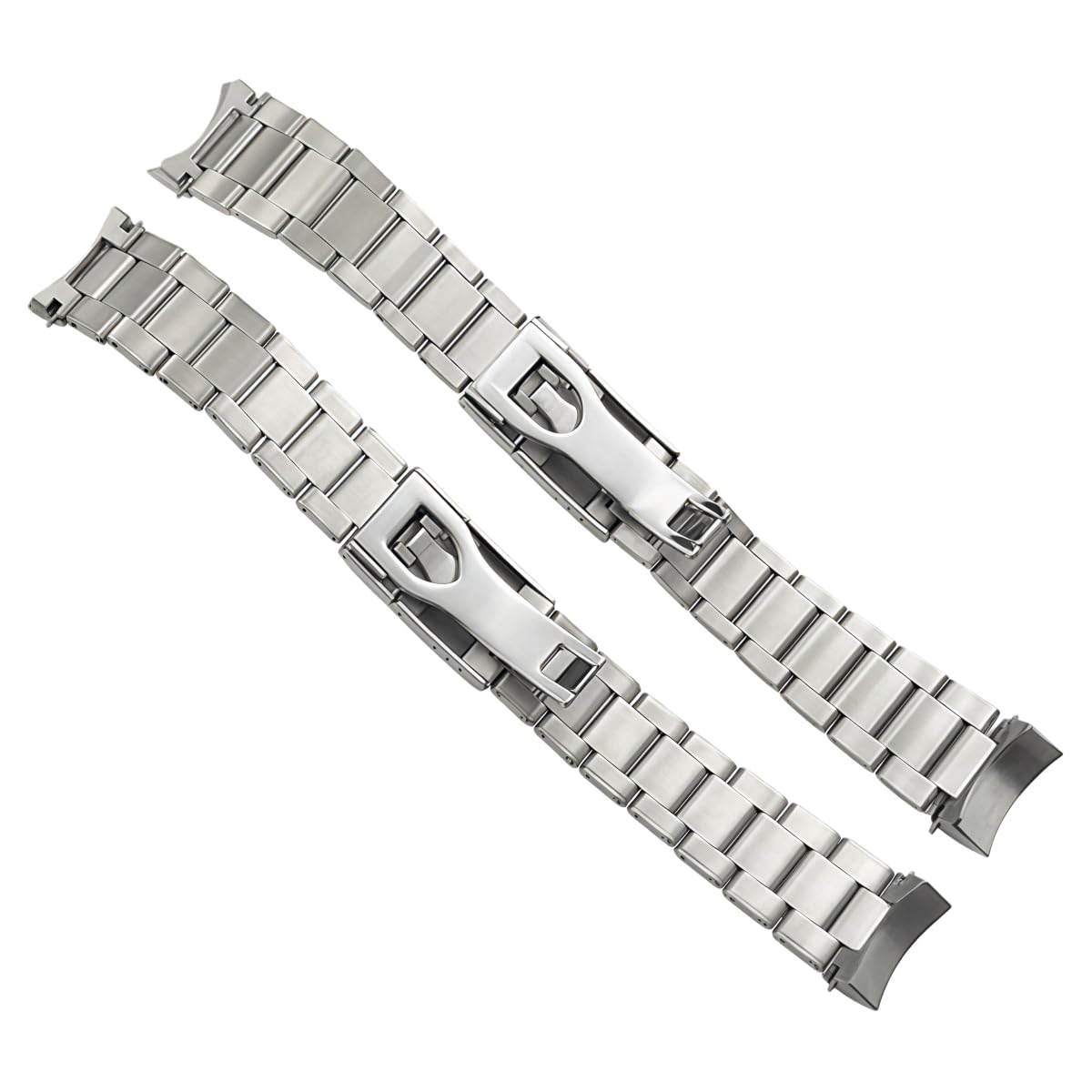 Bracciale Metallo Vintage Acciaio Massiccio 22mm Maglia Curva Fibbia Pieghevole Cinturino Orologio Ricambio per Tudor Black Bay Fifty - Eight - B