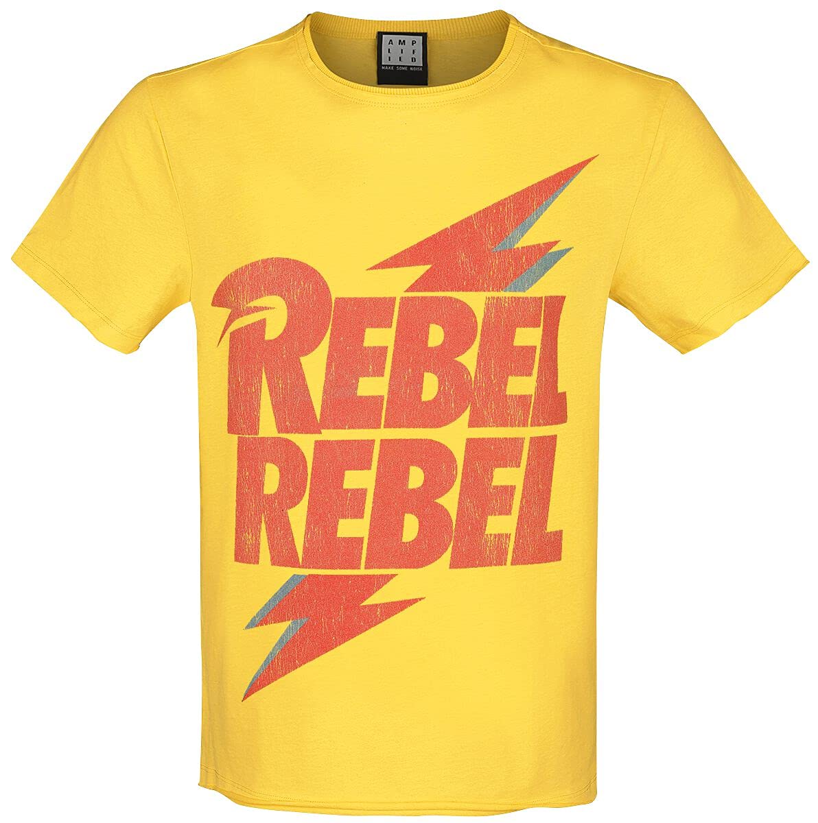 David Bowie Amplified Collection - Rebel Rebel Homme T-Shirt Manches Courtes Jaune L