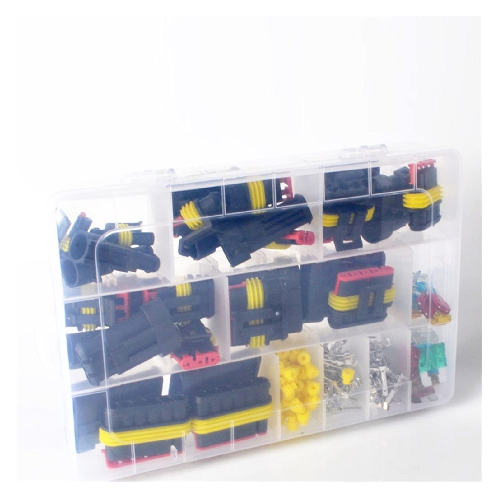 216 unids/Caja Conector de Cable automotriz Impermeable 1-6P con Fusible Equipo eléctrico Hembra Macho AMP Super Seal