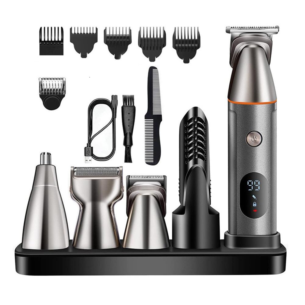 DCJAHFEBeard Trimmer for Men Multifunctional Hair Trimmer Mens Electric Clipper Suitable for Mustache Body Nose Ear Facial Trimmers Hair Clippers Waterproof Precision Trimmer