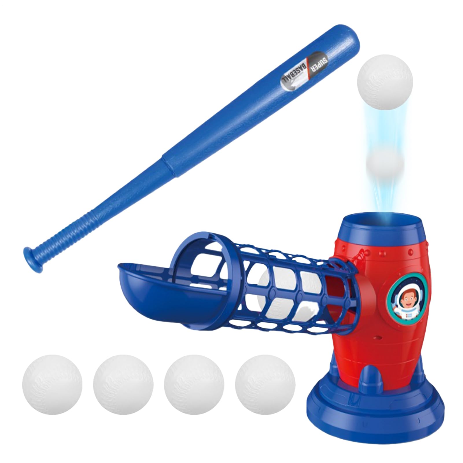 Pitching Machines, Tennis Pitch Machine with Balls, Sets, Outdoor Sport Toy Games, Kids Ages 3-8 Years, Fun and Active Playtime, ABS, 35,6 cm Retracted