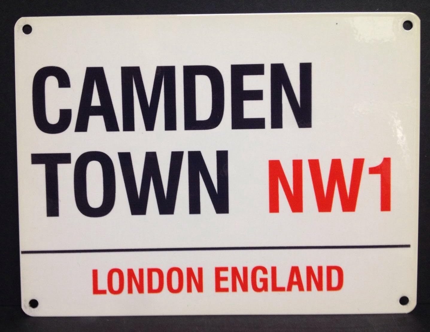 Yelacecca Camden Town Nw1 London Vintage Style Steel Wall Plaque Sign Home Bar Decor Metal Street Sign 8X12 Inches