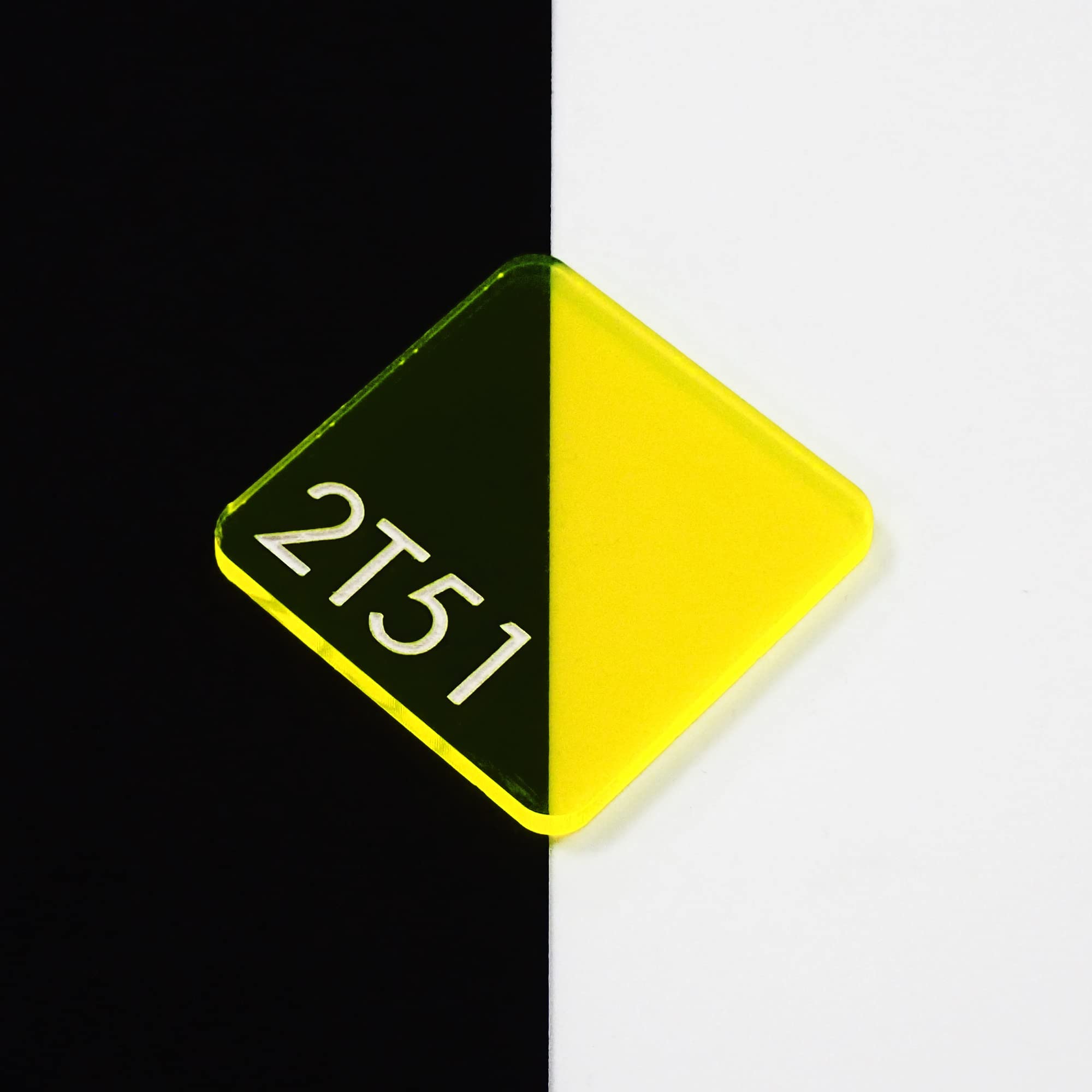 Perspex 2T51 Fluorescent Helios Yellow Cast Acrylic Sheet - 300x250x3mm - Image 2