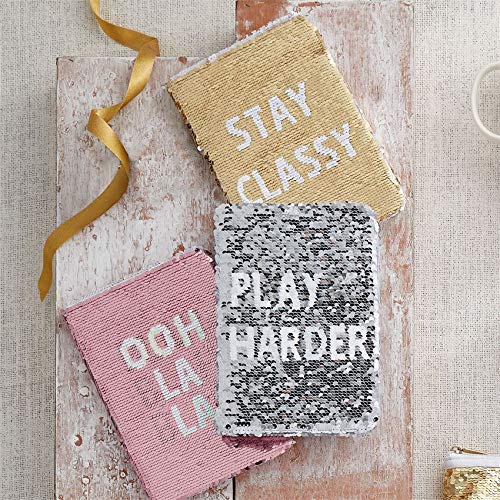 Carnet à paillettes argentées Mud Pie une idée cadeau originale pour vos proches