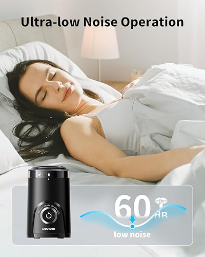 Miniatura 7 de SHARDOR Molinillo de café eléctrico de hoja súper silenciosa, perilla giratoria de control de molienda temporizada, ajustable grueso a fino para