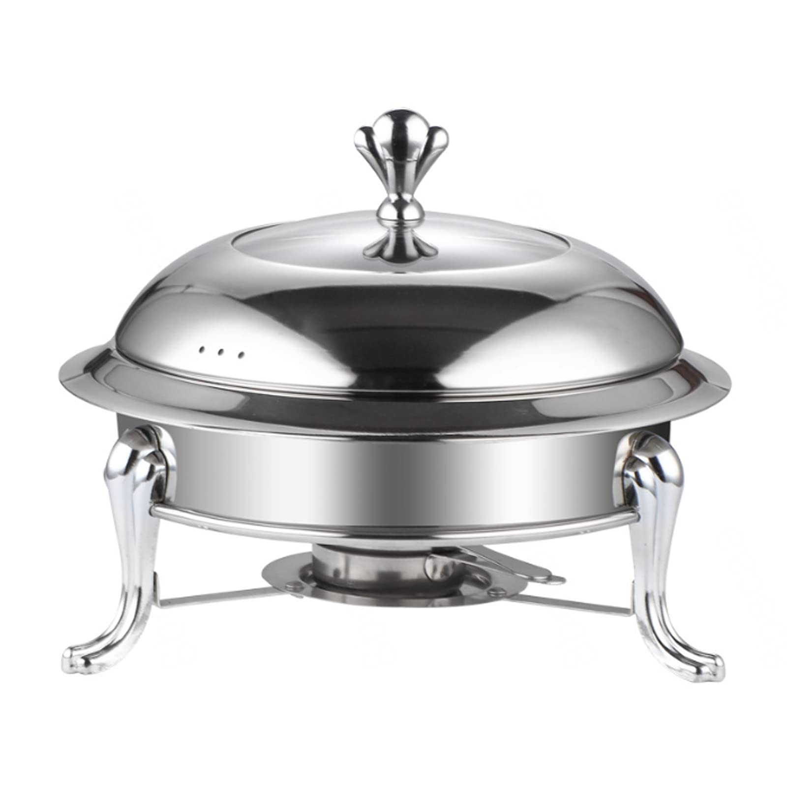 Spirituskocher für Innenraum Mit Topf Campingkocher Tragbarer Camping Alkoholkocher, Mini Spirituskocher Spiritusbrenner für Innenraum und Im Freien Camping Kochherd,Silver-28cm