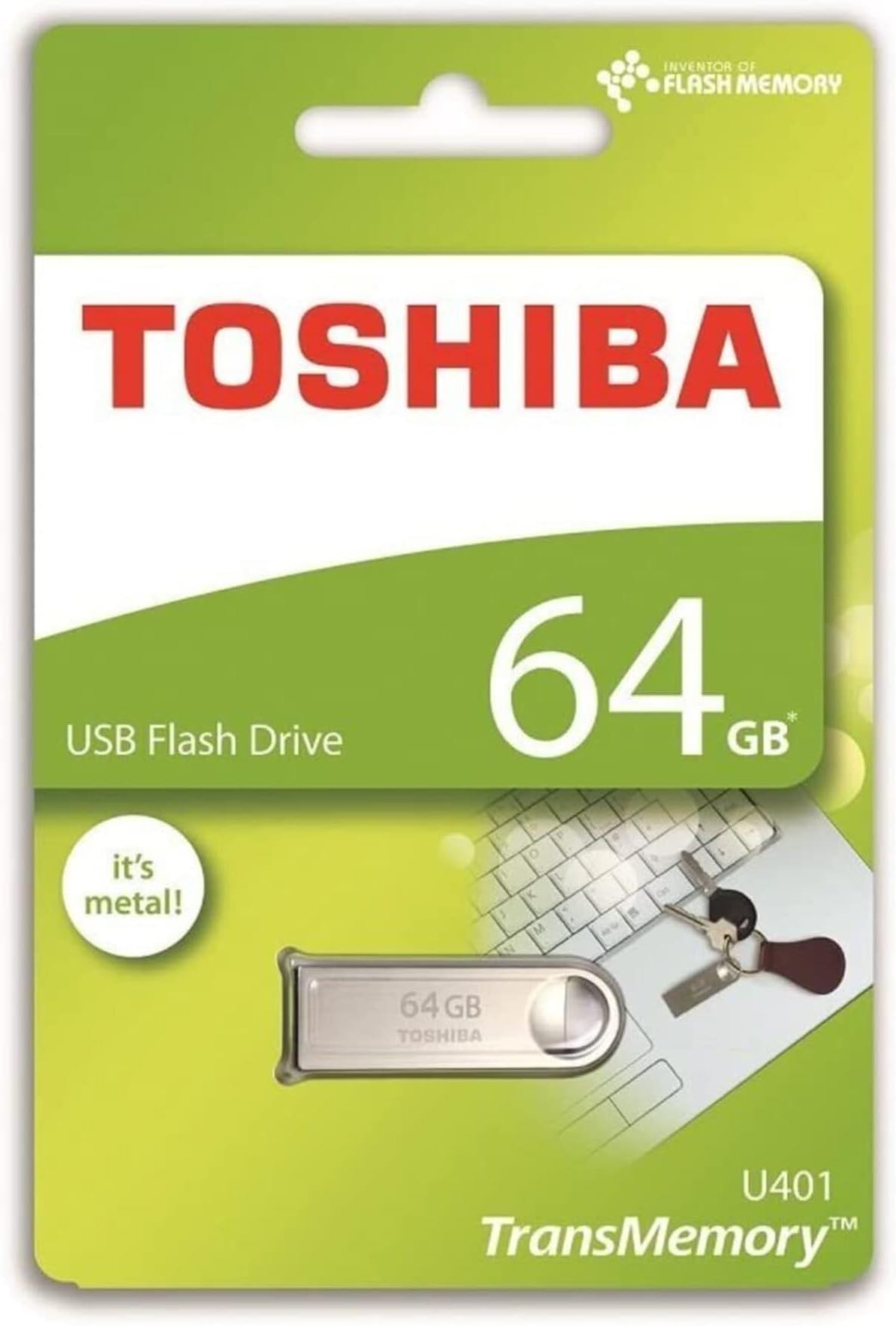 by Kioxia 64 GB TransMemory U401 USB2 Metal