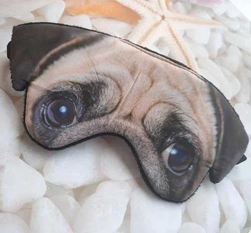 Miniatura 4 de Máscara de ojos para dormir divertida con diseño de animales en 3D para hombres y mujeres, máscara de felpa suave para dormir con los ojos vendados
