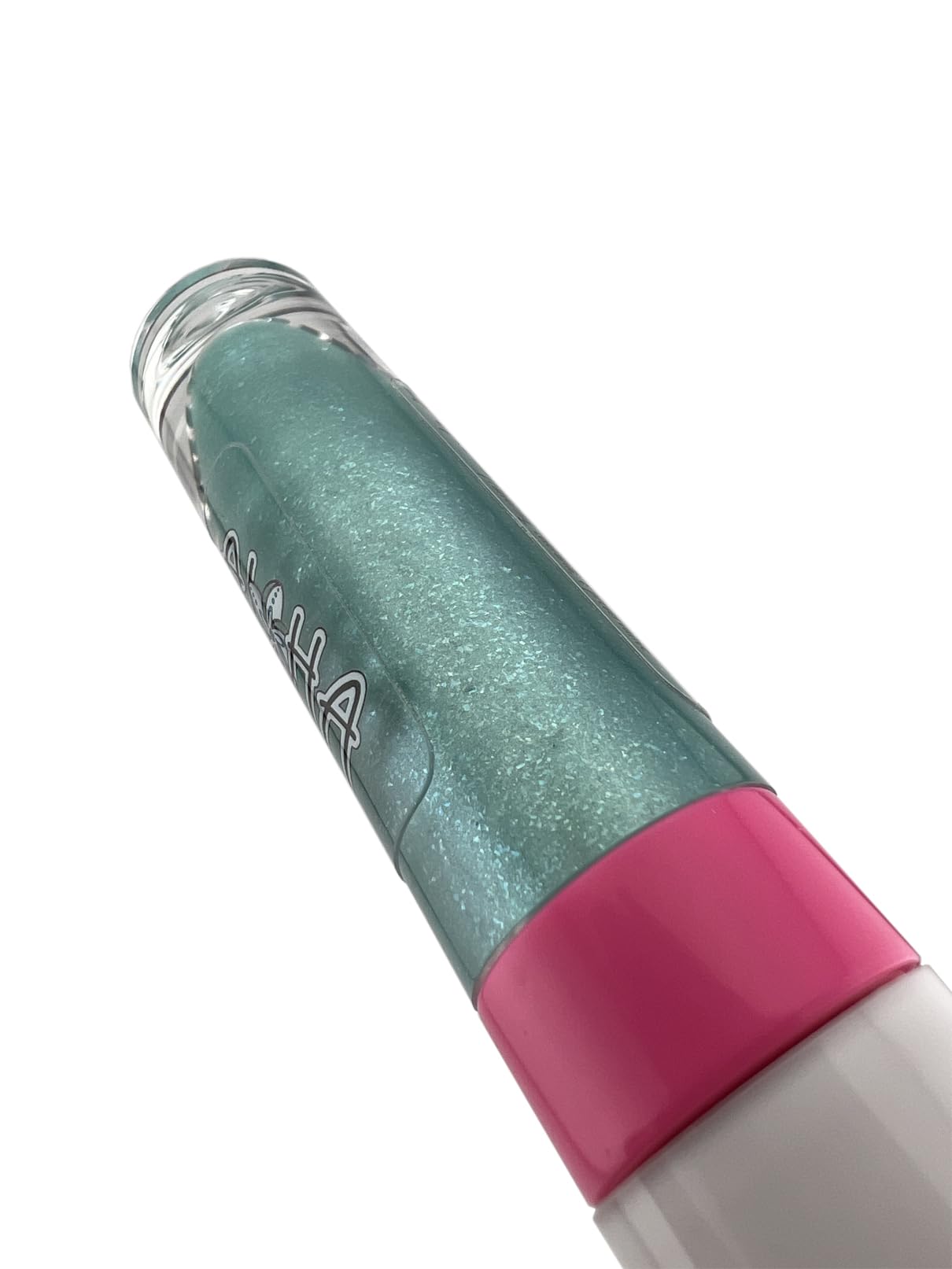 Coral Reef - Blue Raspberry Cotton Candy Flavored Lip Gloss with Teal Shimmer (Coral Reef - Teal, Round Tube - 6.4ml)