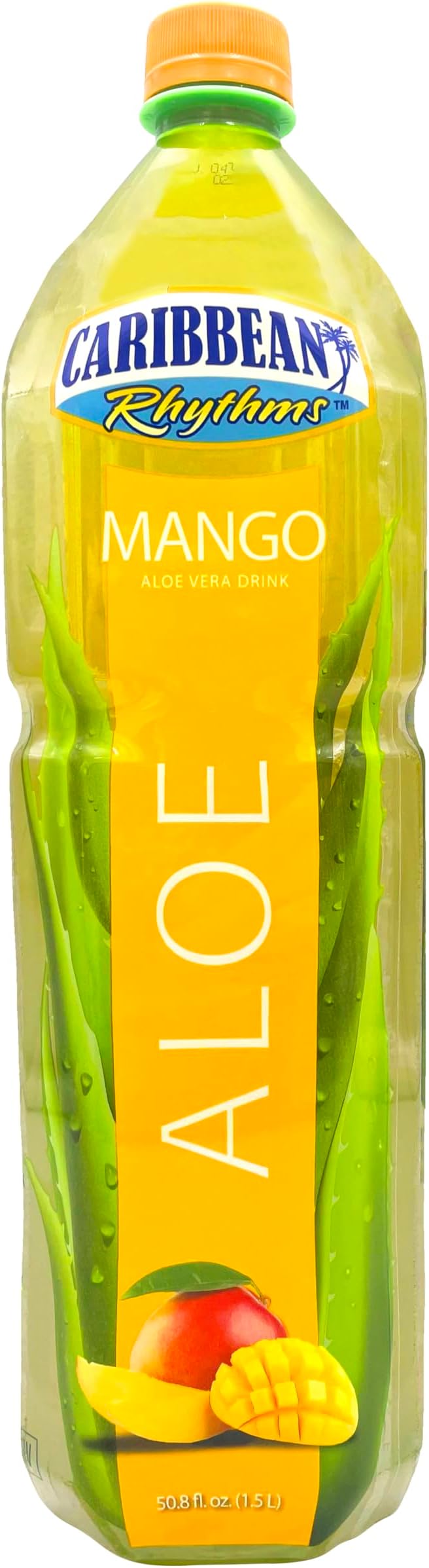 Caribbean Rhythms Aloe Vera Drink with Aloe Pulp, Mango, 1.5L