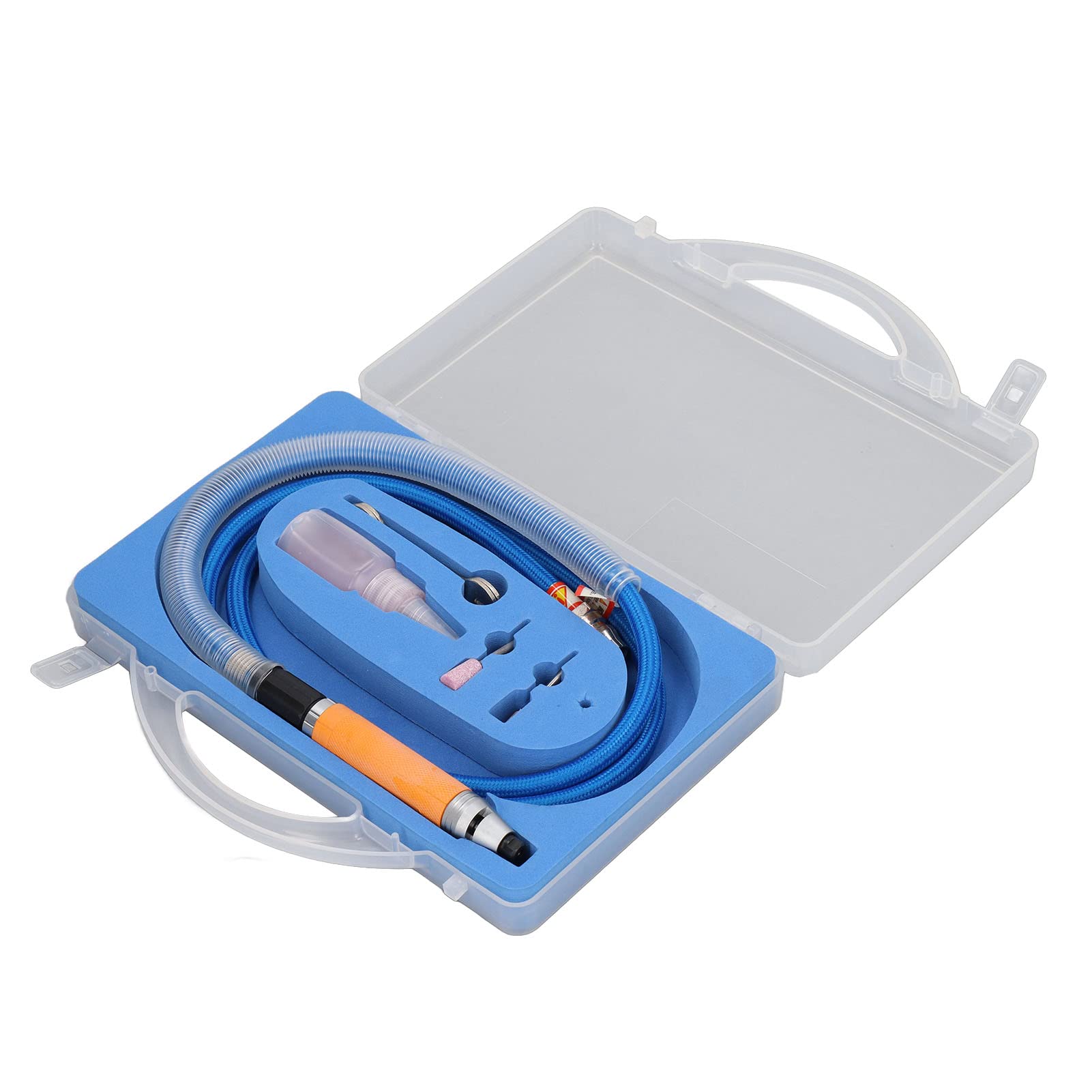 Jeanoko Mini Smerigliatrice a Penna Ad Aria Compressa per Incisione, Taglio e Smussatura in Metallo, Legno, Plastica, per Hobbisti, Nera