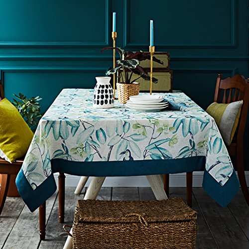 Nappe rectangulaire coton lin pour protéger et embellir vos tables usées - 2