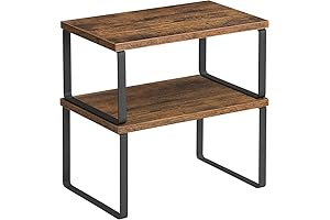 SONGMICS UKCS020X01 Small Closet Shelf, Stackable & Expandable Spice & Kitchen Rack...