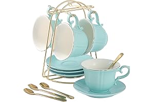 DUJUST Teacup Set: Find Sophisticated Elegance in the Nile Blue Tea Party Set