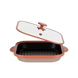 Microwave Grill Pan with Glass Cover - Bacon Cooker, Crisper & Grilled Cheese Maker, Microwave Cookware,Dishwasher Safe for Easy Clean